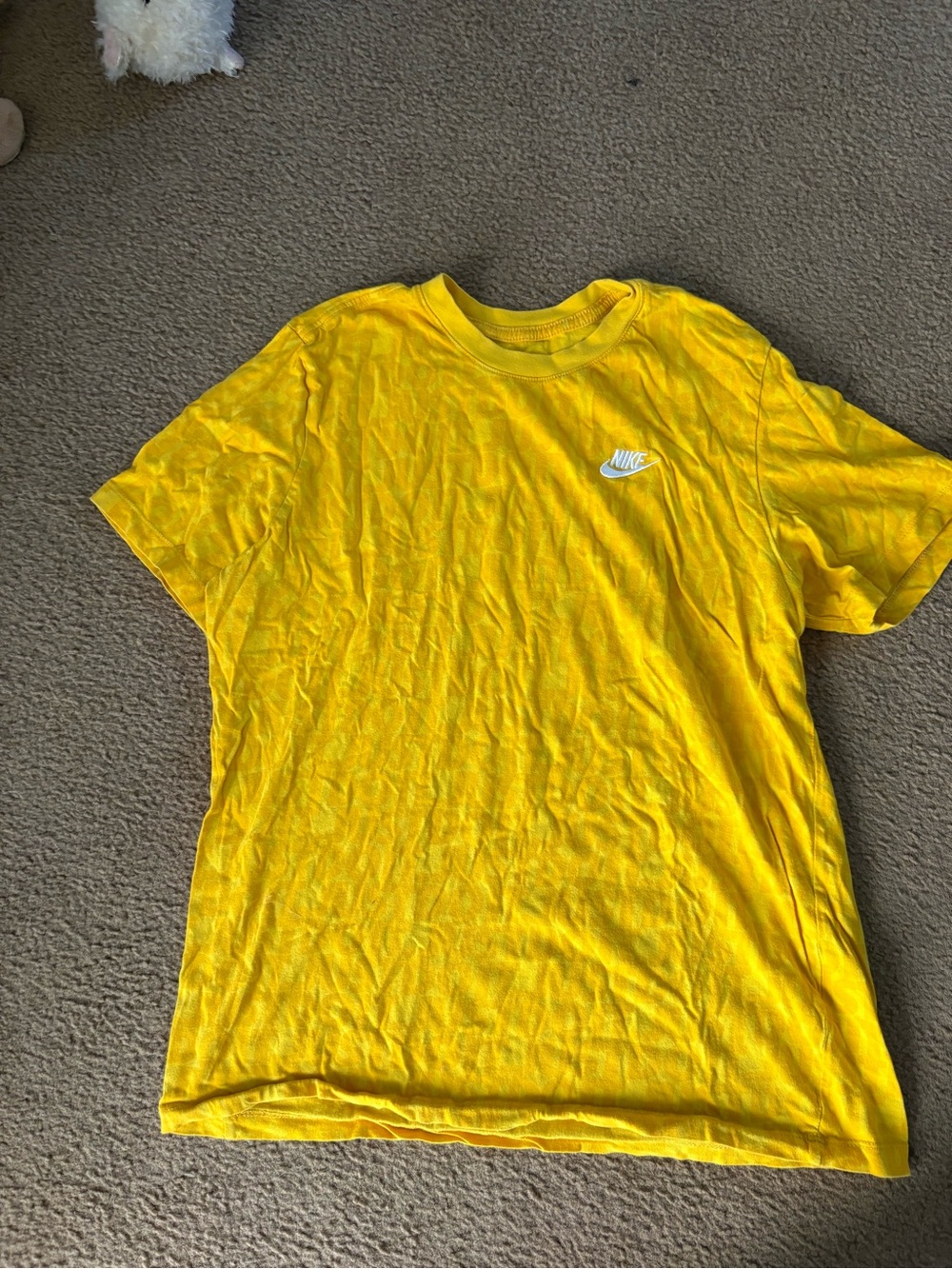 Nike Bright Yellow Crewneck Logo Tee